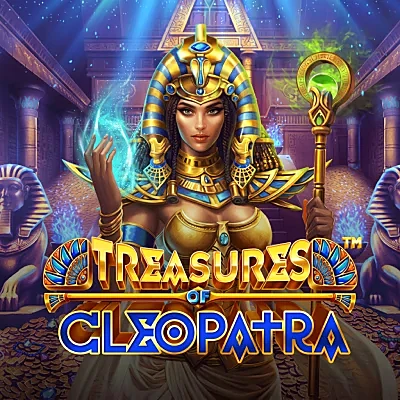 Treasures of Cleopatra Egyptian slot tile at Vegas Spins